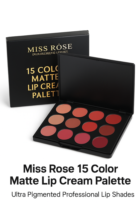 Miss Rose 15 Color Lipstick Matte Lip Cream Palette