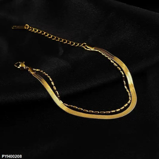 PYH00208 DGF Stainless Steel Plain Anklet Single - PYH